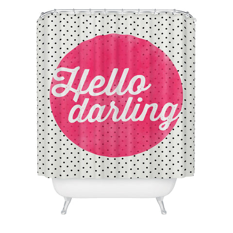 Allyson Johnson Hello Darling Dots Shower Curtain