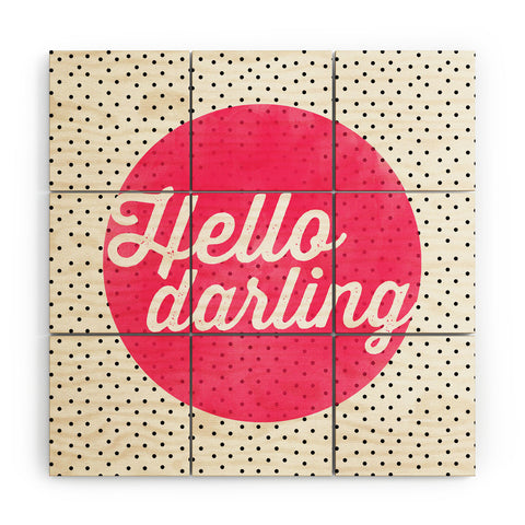 Allyson Johnson Hello Darling Dots Wood Wall Mural