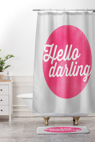 Allyson Johnson Hello Darling Shower Curtain And Mat