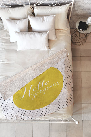 Allyson Johnson Hello Gorgeous Fleece Throw Blanket