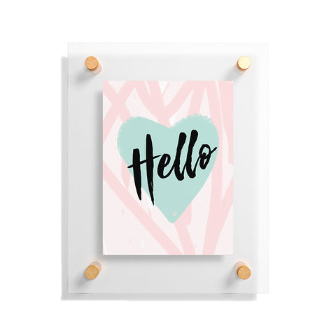 Allyson Johnson Hello Heart Mint Floating Acrylic Print