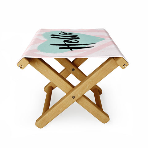 Allyson Johnson Hello Heart Mint Folding Stool