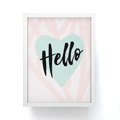 Allyson Johnson Hello Heart Mint Framed Mini Art Print