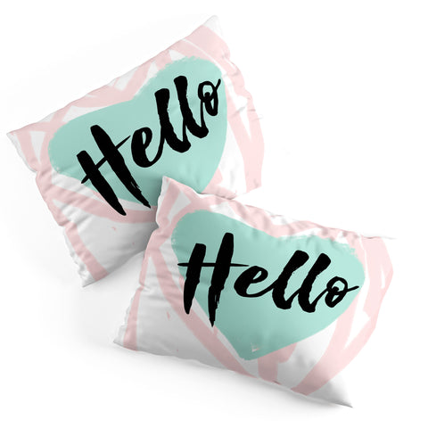 Allyson Johnson Hello Heart Mint Pillow Shams