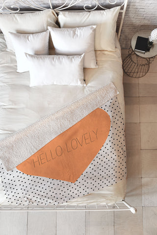 Allyson Johnson Hello Lovely Fleece Throw Blanket