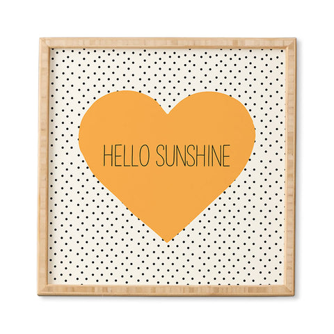 Allyson Johnson Hello Sunshine Heart Framed Wall Art