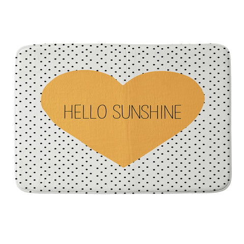 Allyson Johnson Hello Sunshine Heart Memory Foam Bath Mat