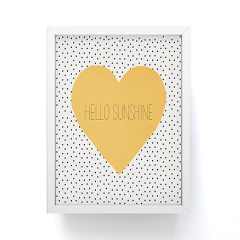 Allyson Johnson Hello Sunshine Heart Framed Mini Art Print