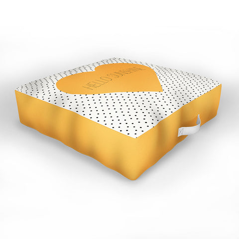 Allyson Johnson Hello Sunshine Heart Outdoor Floor Cushion