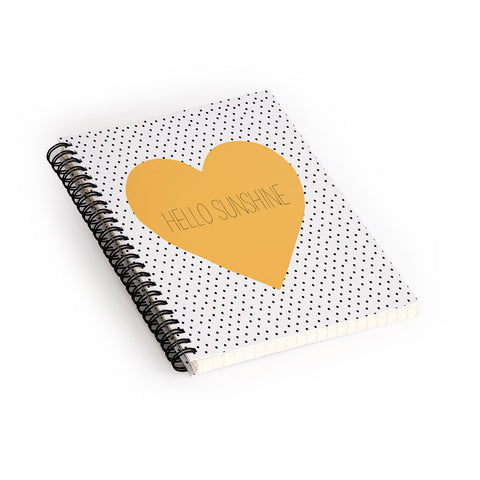 Allyson Johnson Hello Sunshine Heart Spiral Notebook
