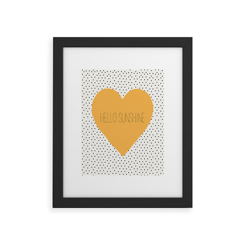 Allyson Johnson Hello Sunshine Heart Framed Art Print