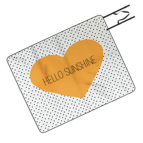 Allyson Johnson Hello Sunshine Heart Picnic Blanket