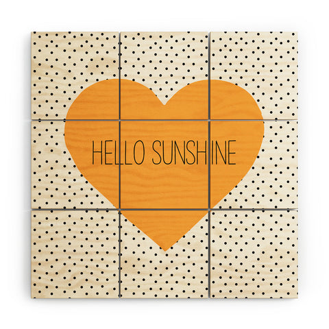 Allyson Johnson Hello Sunshine Heart Wood Wall Mural