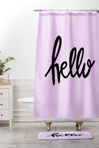 Allyson Johnson Hi Hello Shower Curtain And Mat