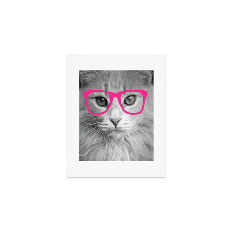 Allyson Johnson Hippest Cat Pink Art Print