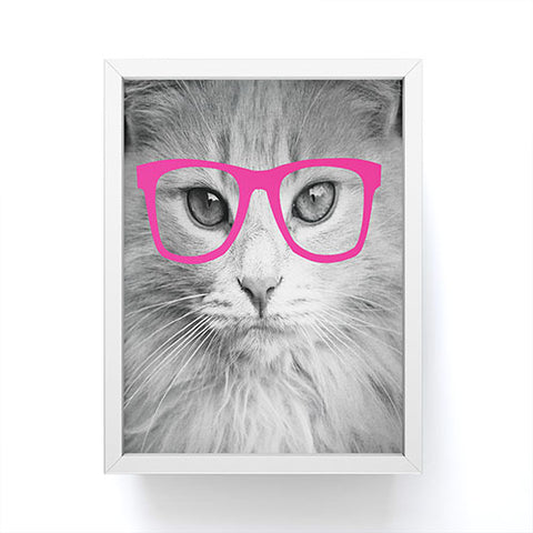 Allyson Johnson Hippest Cat Pink Framed Mini Art Print
