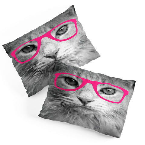 Allyson Johnson Hippest Cat Pink Pillow Shams