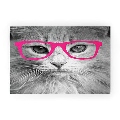 Allyson Johnson Hippest Cat Pink Welcome Mat