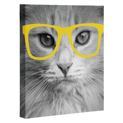 Allyson Johnson Hippest Cat Yellow Art Canvas