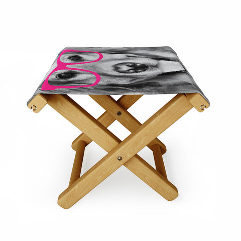 Allyson Johnson Hippest dog pink Folding Stool