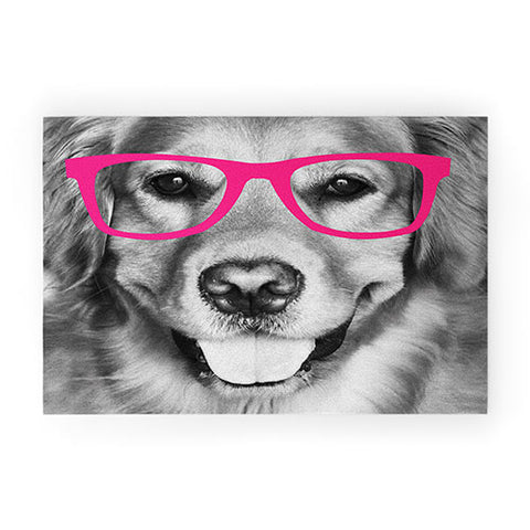 Allyson Johnson Hippest dog pink Welcome Mat