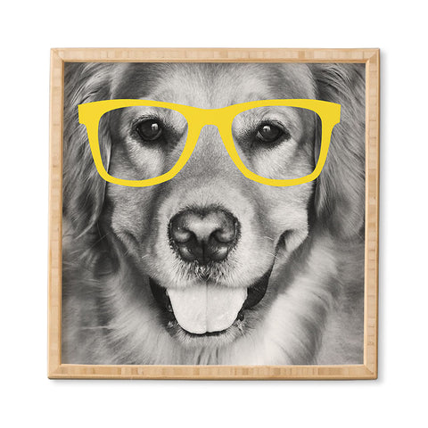 Allyson Johnson Hippest Dog Yellow Framed Wall Art