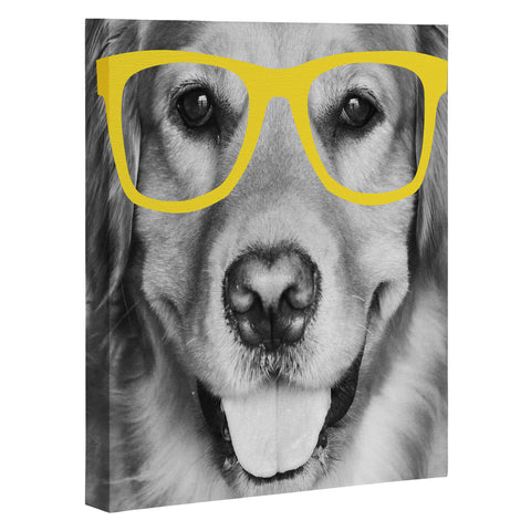 Allyson Johnson Hippest Dog Yellow Art Canvas