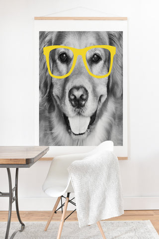 Allyson Johnson Hippest Dog Yellow Art Print And Hanger