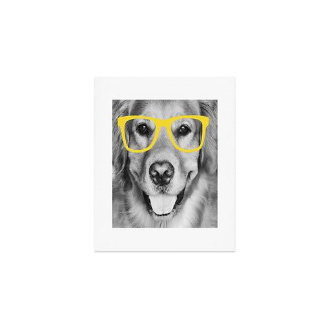 Allyson Johnson Hippest Dog Yellow Art Print