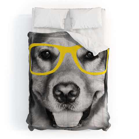 Allyson Johnson Hippest Dog Yellow Comforter
