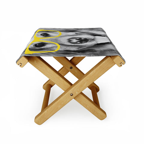 Allyson Johnson Hippest Dog Yellow Folding Stool