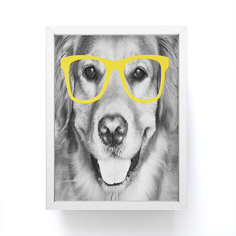 Allyson Johnson Hippest Dog Yellow Framed Mini Art Print