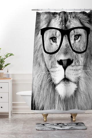 Allyson Johnson Hippest Lion Shower Curtain And Mat