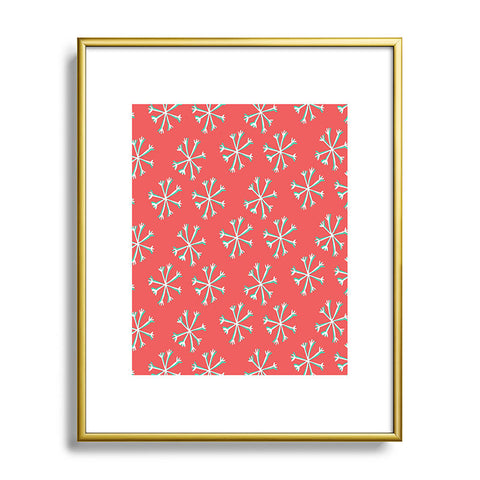 Allyson Johnson Holiday Snow Metal Framed Art Print