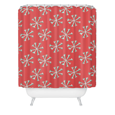 Allyson Johnson Holiday Snow Shower Curtain