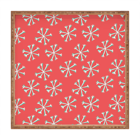 Allyson Johnson Holiday Snow Square Tray