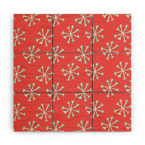 Allyson Johnson Holiday Snow Wood Wall Mural