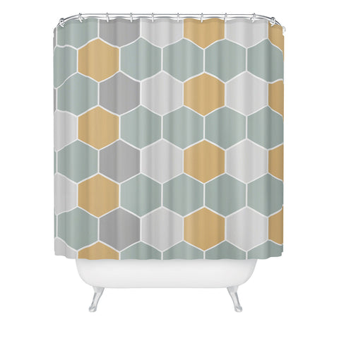 Allyson Johnson Honey Comb 3 Shower Curtain