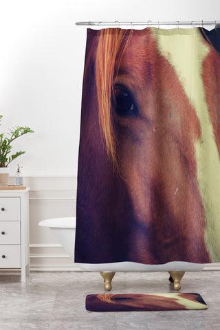 Allyson Johnson Horse Sense 2 Shower Curtain And Mat