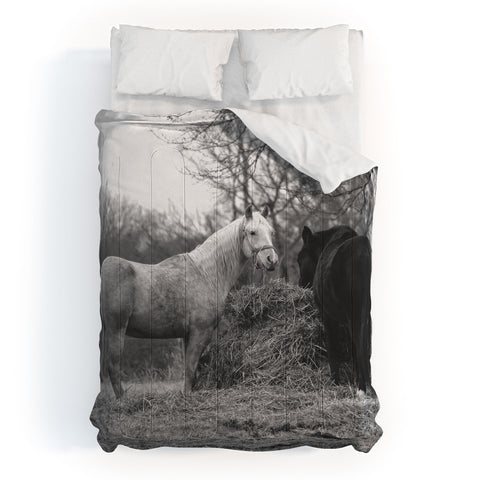 Allyson Johnson Horses Grazing Comforter