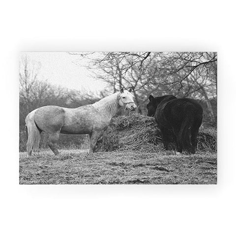 Allyson Johnson Horses Grazing Welcome Mat