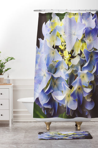 Allyson Johnson Hydrangea Flower Shower Curtain And Mat