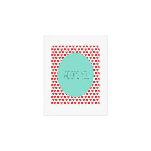 Allyson Johnson I Adore You Art Print