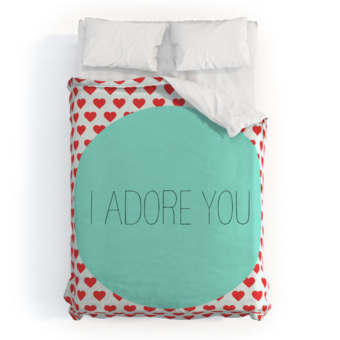 Allyson Johnson I Adore You Duvet Cover
