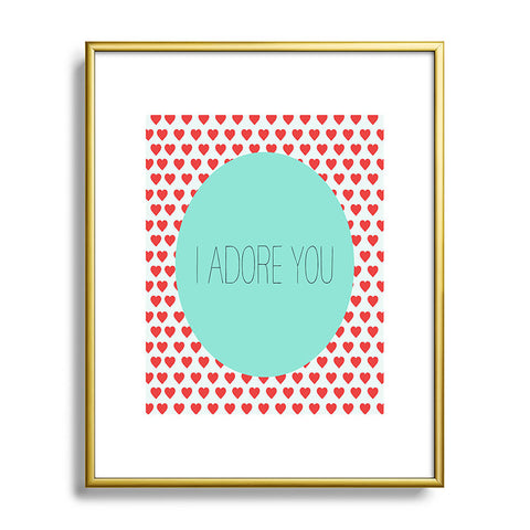 Allyson Johnson I Adore You Metal Framed Art Print