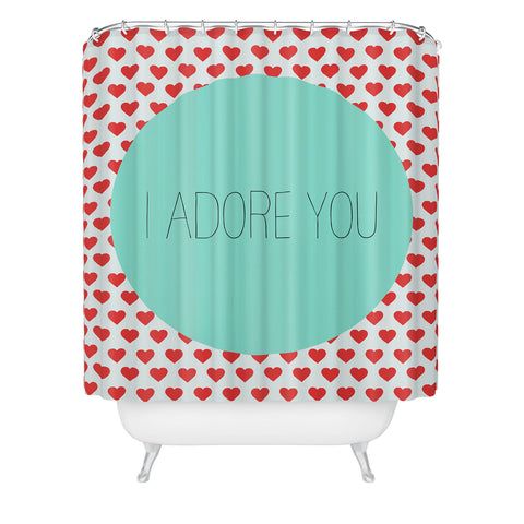 Allyson Johnson I Adore You Shower Curtain