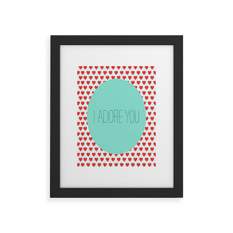 Allyson Johnson I Adore You Framed Art Print