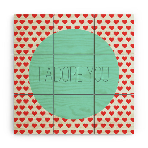 Allyson Johnson I Adore You Wood Wall Mural