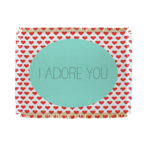 Allyson Johnson I Adore You Throw Blanket