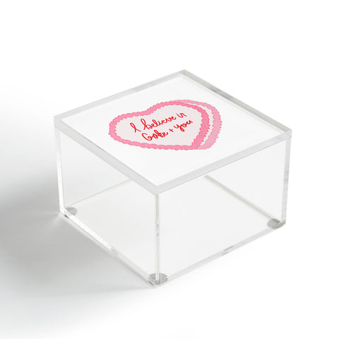 Allyson Johnson I believe in cake and you Acrylic Box